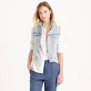 J Crew Denim vest light wash XS